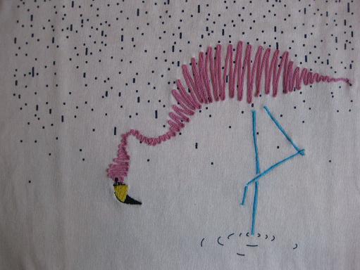 miraco ミラコのロングTシャツ 「Flamingo」_b0139281_15491762.jpg