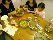 9月ライブカフェ お月見うさぎのころころランチ&栗の甘露煮作り_e0114963_17195276.jpg