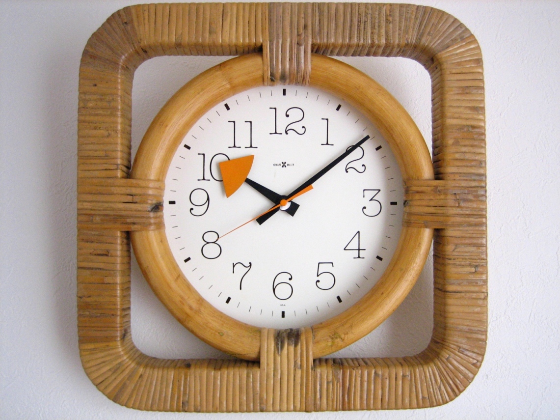 バンブー・ラタン・クロック - Bamboo Rattan Clock - : Howard