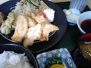 とり天定食_b0173852_1227514.jpg