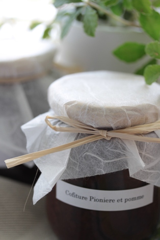 confiture Pioniere et pomme  ピオーネとリンゴのジャム_e0074251_13441669.jpg