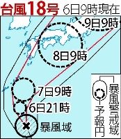 超強力 台風１８号北上　８日、近畿上陸の可能性_e0009760_17561180.jpg