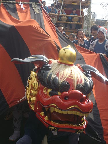 石岡まつり 獅子頭（omaturinotakahashi | 塗り作業 #お祭り