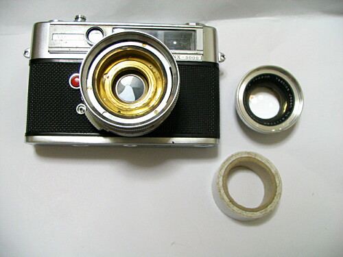 美品動作品 Yashica LYNX-5000 レンジファインダーカメラ Yashica Lynx-5000 35mm Film Camera w/ Yashinon 4.5cm 45mm F1