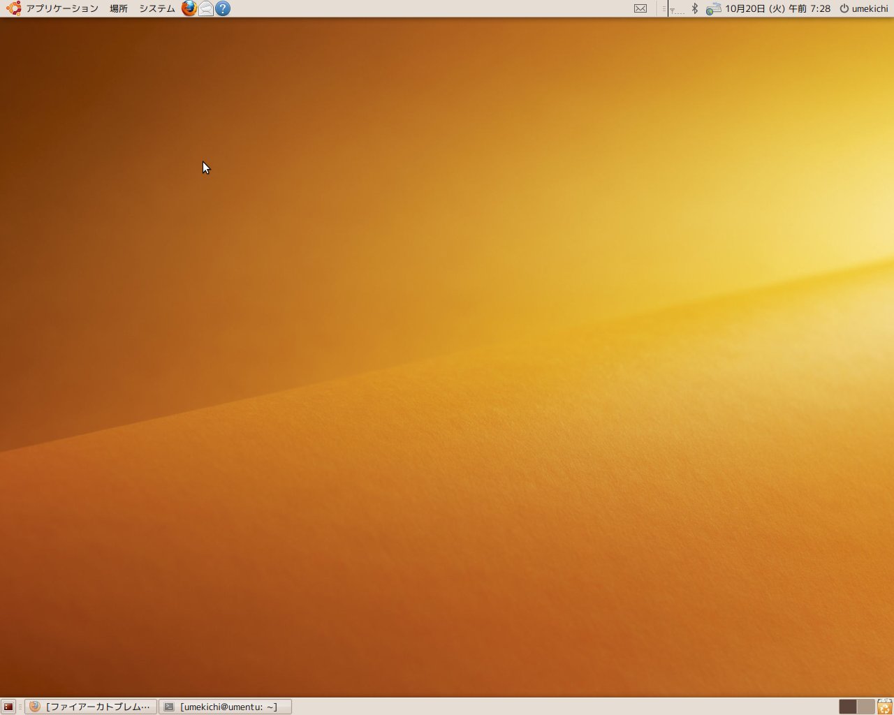 Ubuntu 9 10 デスクトップ壁紙 Linux体験記 だけじゃないけど