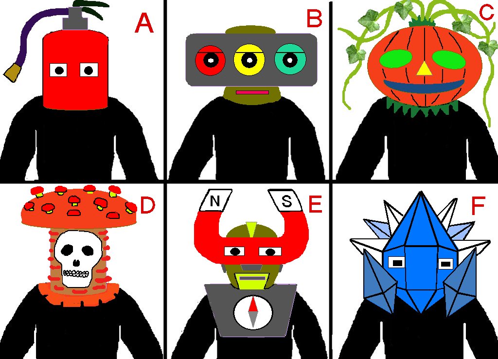 黒十字軍仮面怪人6連発その2 : オリジナルの怪獣怪人