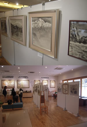 ちこり村で水墨画展示_d0063218_15582891.jpg
