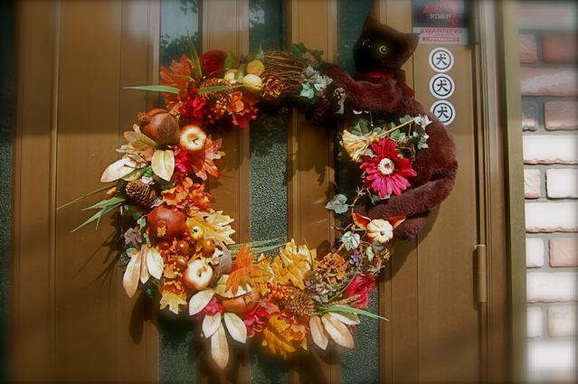 今更ですが 我が家のハロウィンリース 柴犬と楽しむ庭と生活