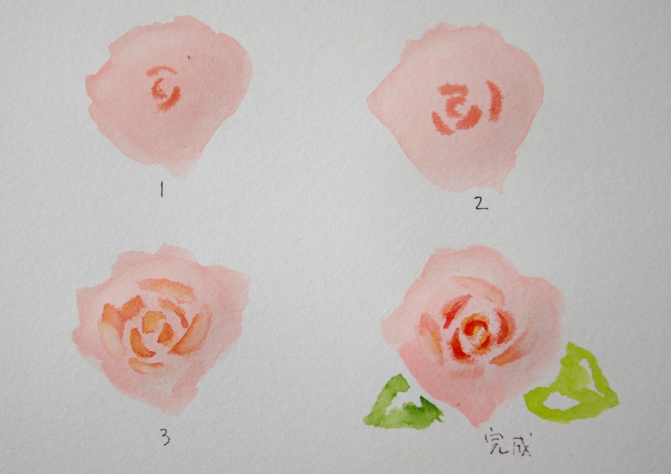 失敗しないバラの描き方 １ ｙｏｓｕｋｅ ｔａｎａｋａの水彩画の描き方