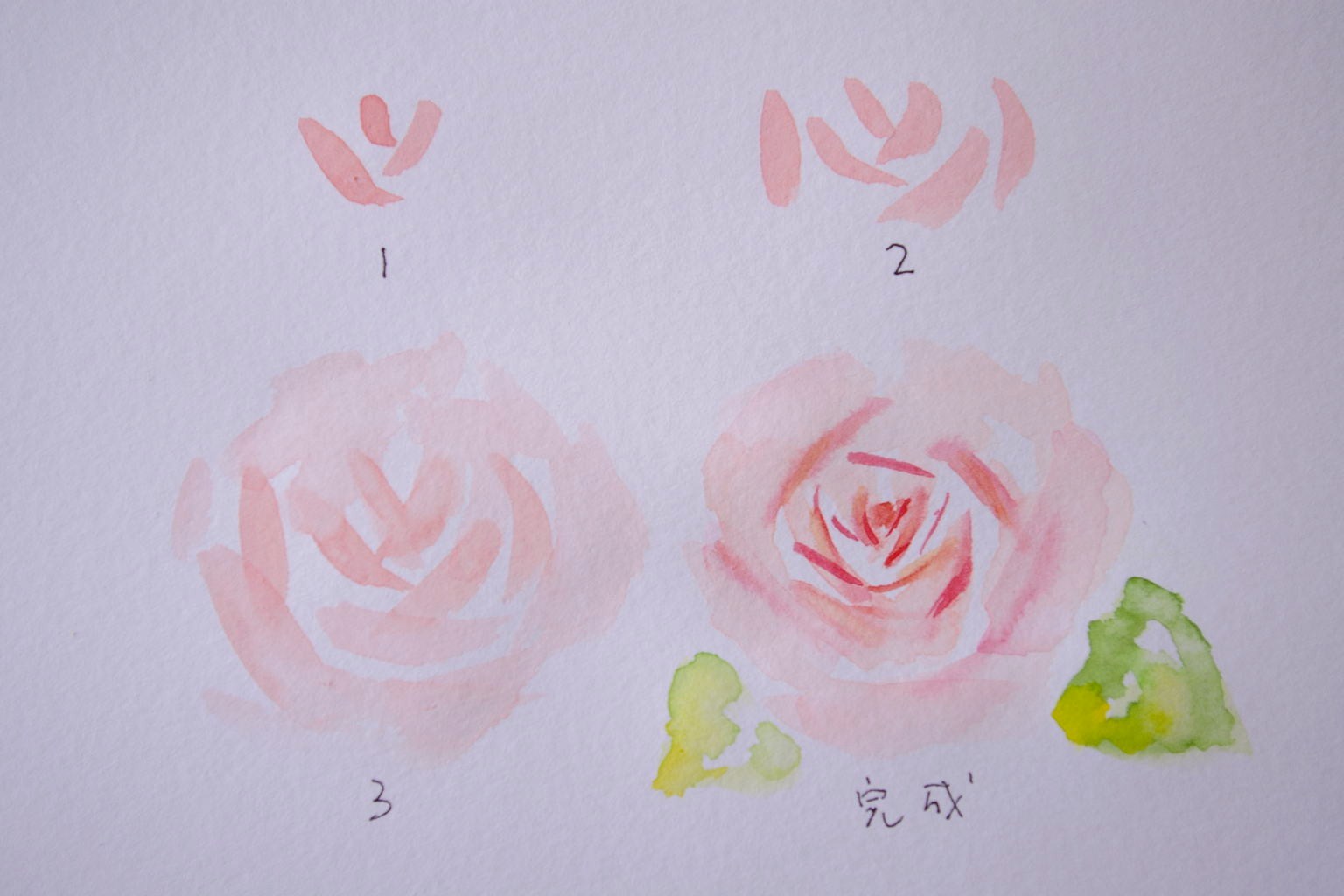 失敗しないバラの描き方 ２ ｙｏｓｕｋｅ ｔａｎａｋａの水彩画の描き方