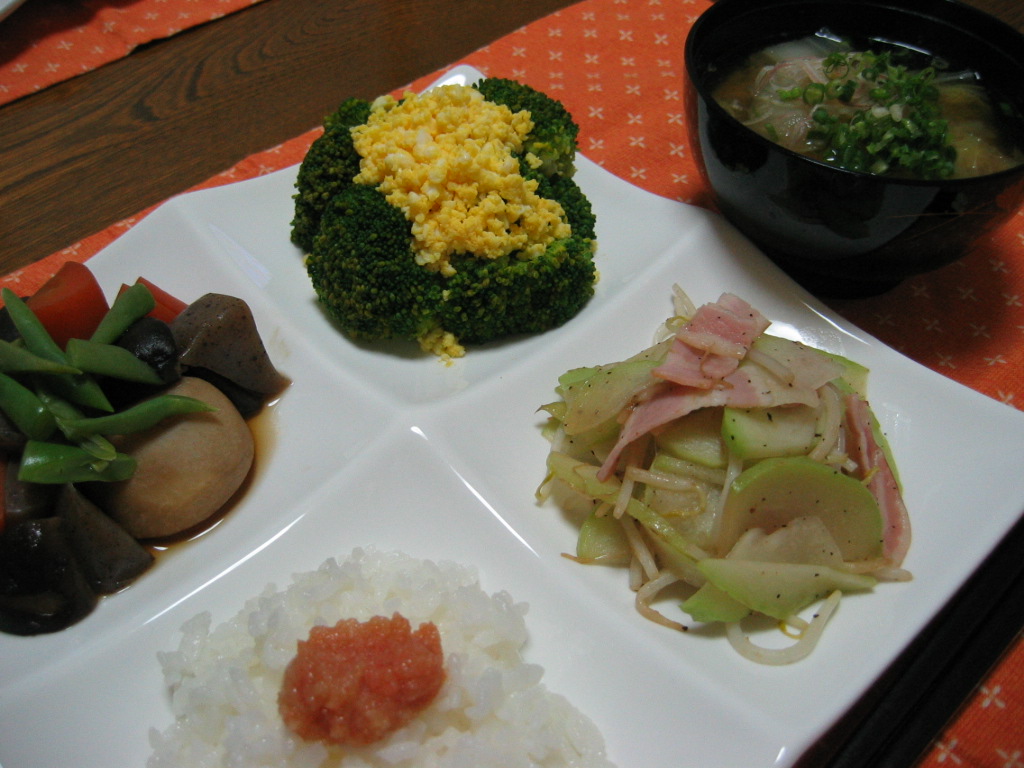 またの名を 里芋の煮物 はやと瓜の炒め物他 おいしく 楽しく 我が家の 晩 ご飯日記