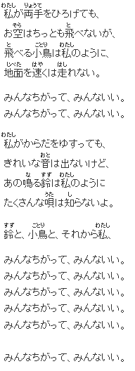 みんなちがって みんないい Wak
