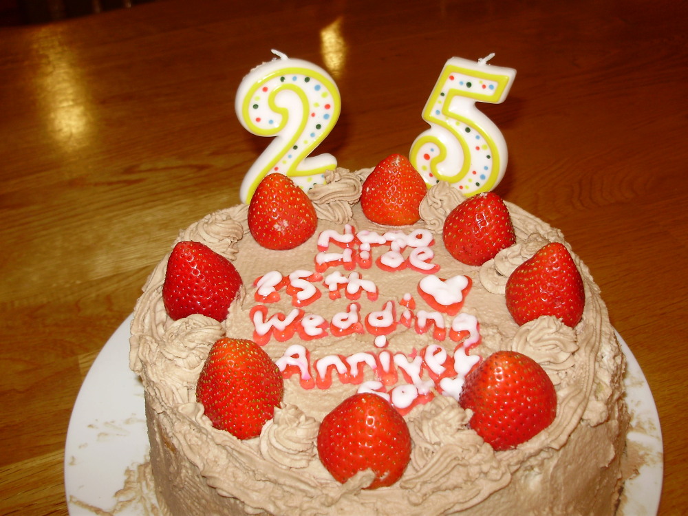 結婚25周年記念のケーキ デトロイト 和日記 結婚25周年記念のケーキ デトロイト 和日記