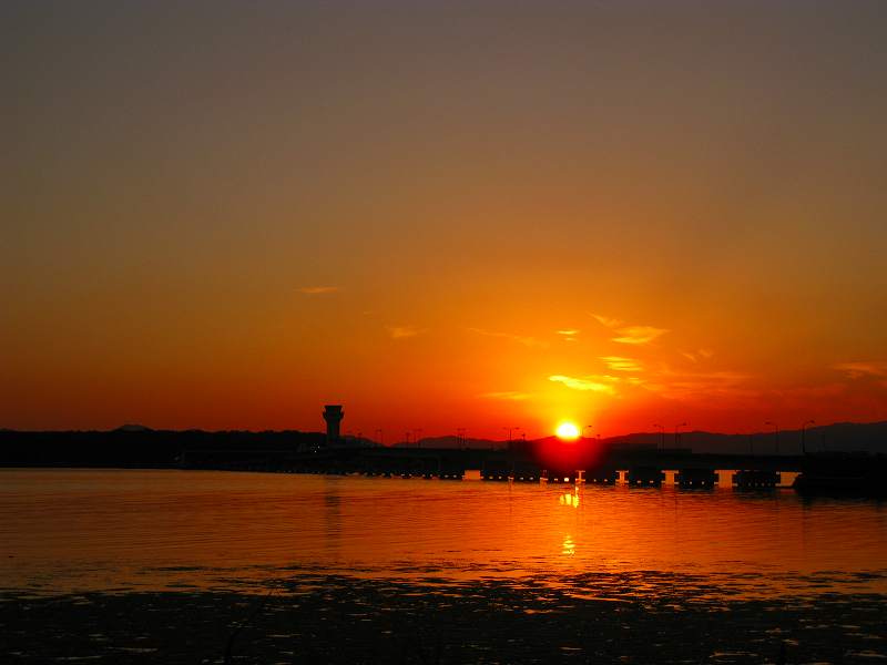 大村湾の夕日 長崎県大村市の観光情報など