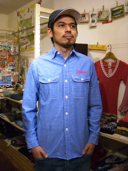 サックスブルーの輝き”SHAMBLEY SHIRTS”_f0191324_1404098.jpg