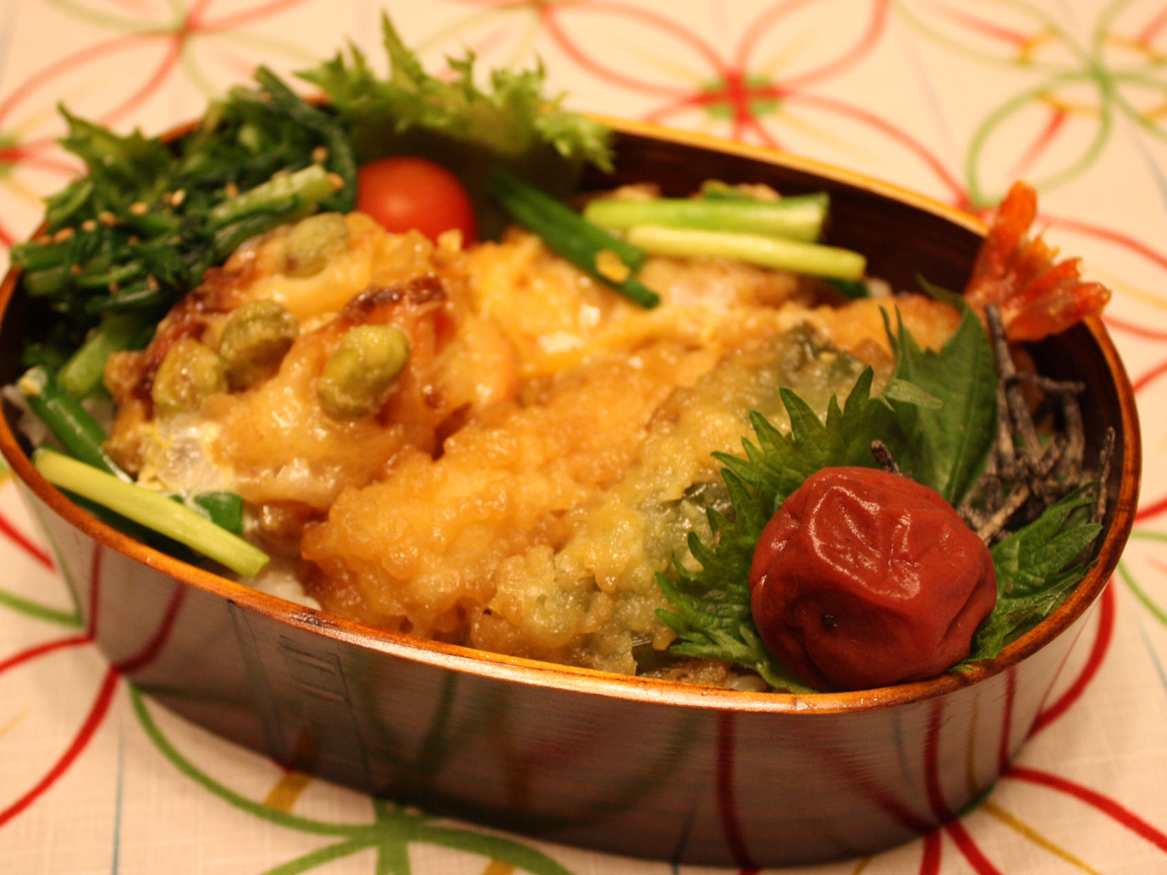 #125. 天とじ丼弁当_f0165495_6243490.jpg