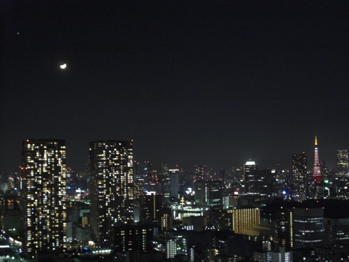 昨夜の東京タワーと夜空_a0124065_11192612.jpg