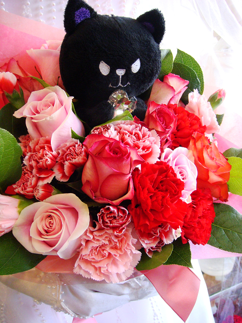 黒猫のブーケ 花猫庵
