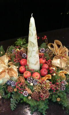 クリスマスキャンドルアレンジ_c0137266_22454864.jpg