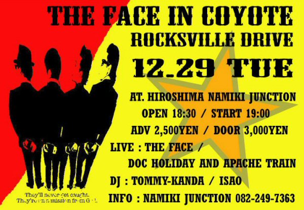 12/29 THE FACE in COYOTE ～ ROCKSVILLE DRIVE_d0146285_1831163.jpg