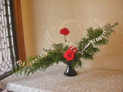 クリスマスを生け花で おやつのお花 きれい カワイイ いとおしいをデザインしましょう