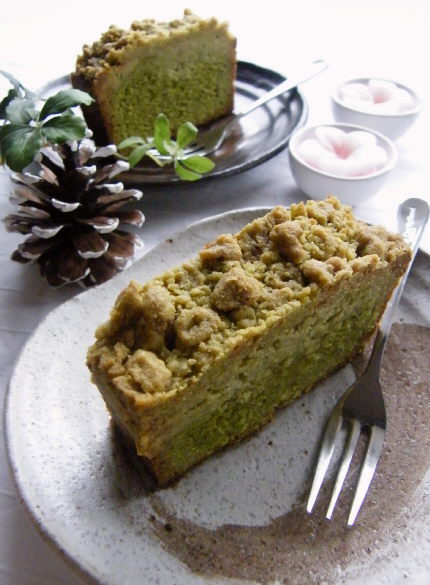 サクサク!シュトロイゼルの抹茶パウンドケーキ_f0168317_16252862.jpg