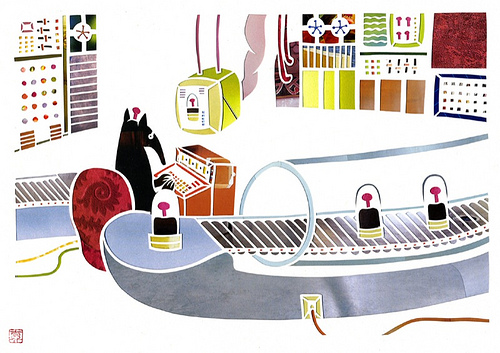 \"藤野真由子 切り絵作品展 アリクイ・アブダクション 〜インプラント工場篇〜\"ってこんなこと。_c0140560_1371934.jpg