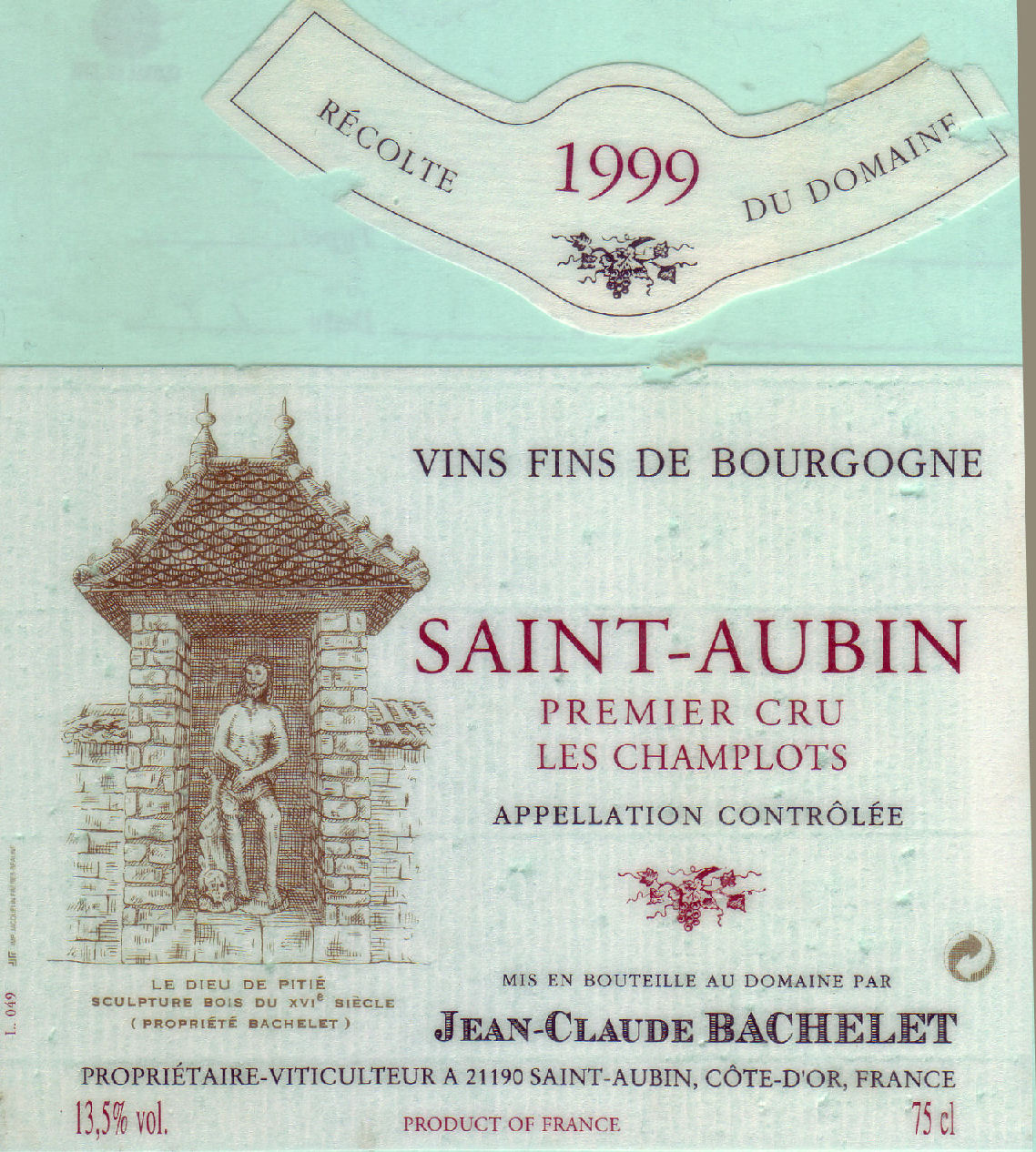 LES CHAMPOTS 1999 Premier cru Sant-Aubin_a0066081_71011.jpg