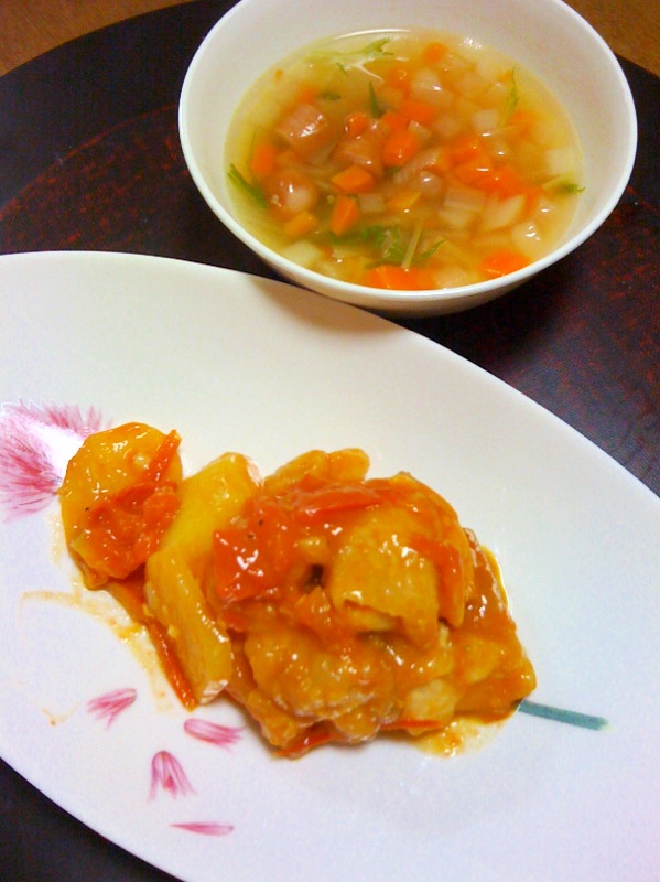 ☆チキンのトマト煮込み☆_e0132234_12201345.jpg