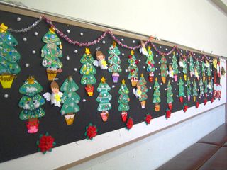 クリスマス壁面製作 幼稚園ママと工作 ちくちくのへや ちょこっとかわいい手作りのすすめ