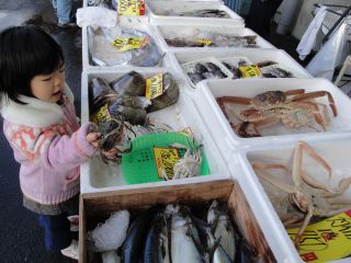 マコちゃん、久々のヤマスイ朝市へ!_e0166301_0433820.jpg