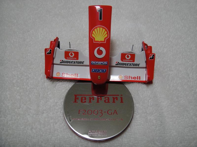 Amalgam「1：12 Ferrari F2003-GA ノーズコーン＆フロントウィング」 :  またミニカー買ってしまいました～+｡:.ﾟヽ(´∀`｡)ﾉﾟ.:｡+ﾟ