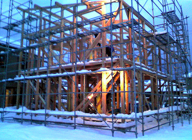 「薬師堂の家」 建て込み中_f0150893_19522988.jpg