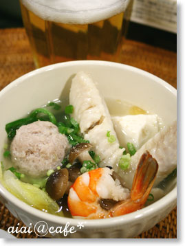 寒い日はあったかお鍋で！中華肉団子鍋_a0056451_19572150.jpg