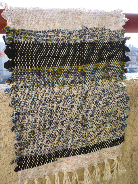 裂き織りのバスマット 日々よもぎ