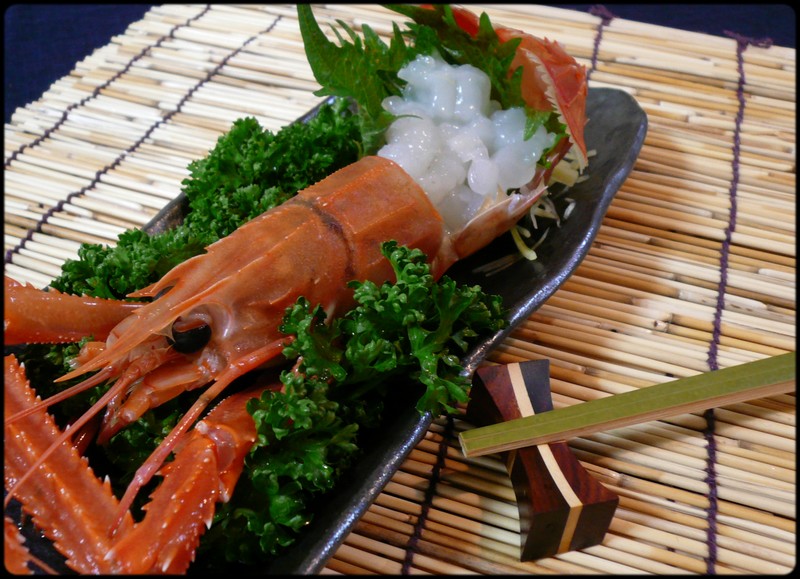 アカザエビの刺身 魚と野菜と私と和ノ香