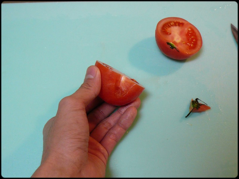 飾り切り トマト の 花 魚と野菜と私と和ノ香