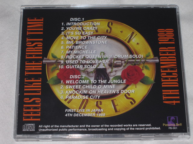 GUNS N\' ROSES / FEELS LIKE THE FIRST TIME_b0042308_075467.jpg