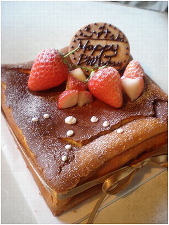 ベイクドチーズケーキでお誕生日 Un Autre ちぃこのお菓子で幸せ日和