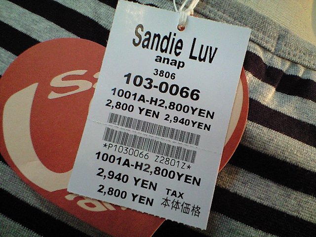 sandie luv ANAP　ボーダー　Ｔ　_e0076692_1335511.jpg