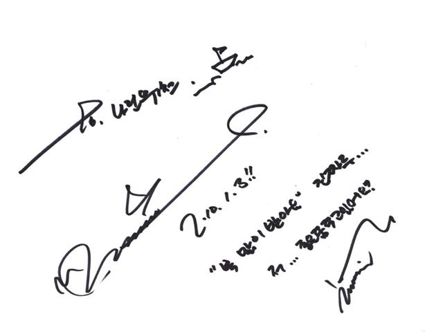 ユチョンのサイン : step by step