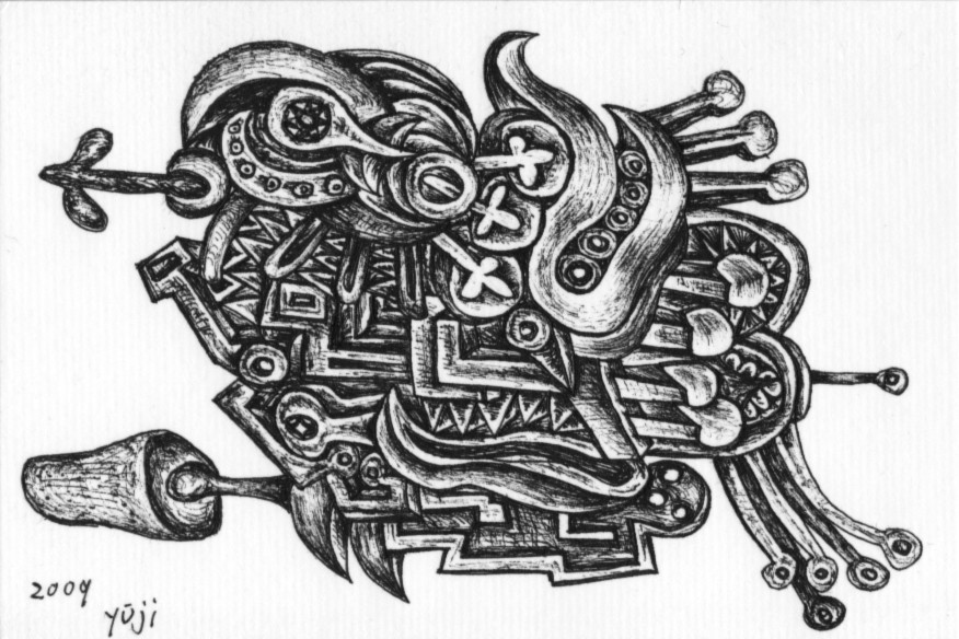 ボールペン画15 この絵は最初縦に書いていましたが横にしたら シュールな絵画の抽象画の油絵奮闘記 ボールペン画15 この絵は最初縦に書いていましたが横にしたら シュールな絵画の抽象画の油絵奮闘記