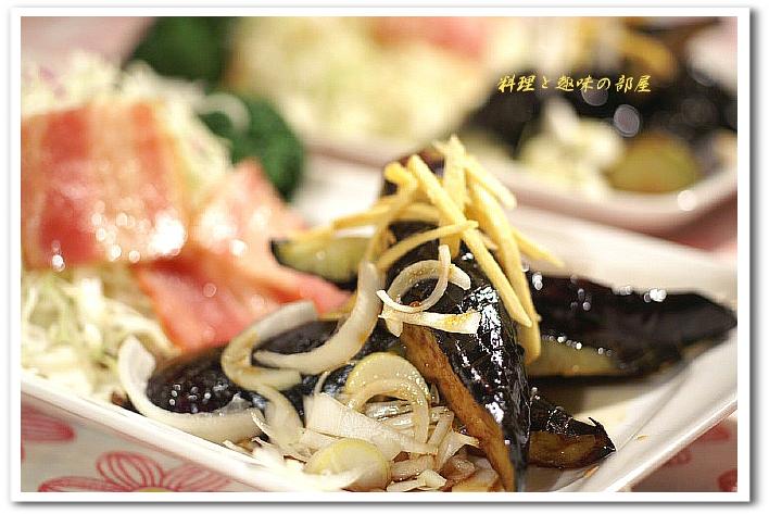 簡単！！《和風蟹スープのパスタ》揚げ茄子の野菜添え。_b0033423_21184594.jpg