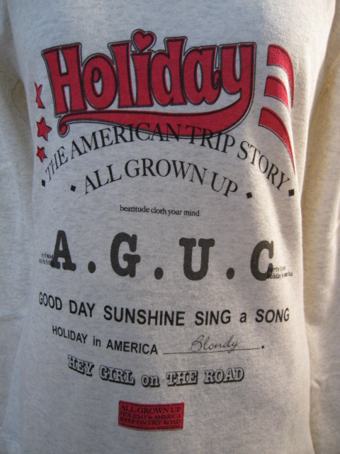 １５４６１　　ＡＬＬＧＲＯＷＮＵＰ／ｂｌｏｎｄｙ　　ＨＯＬＩＤＡＹ ハニーループトレーナー_e0076692_20593158.jpg