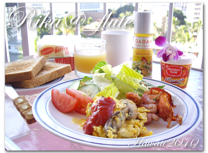 定番のハワイの朝ごはんワンプレート ハワイその２ Rika Flute Cooking