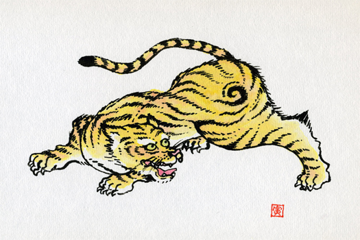 寅年 絵に兎 絵に鳥 絵に虎