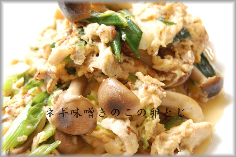 困ったときの卵だのみ☆ねぎ味噌きのこの卵とじ_d0104926_542140.jpg