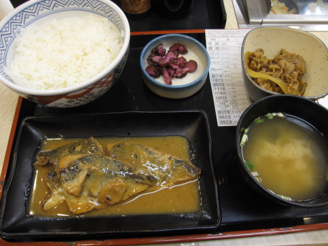 牛さばみそ煮定食¥500@吉野家_b0042308_0302895.jpg