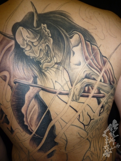 夜叉 製作途中 彩躯術三十六房 Chamber36tattoostudio
