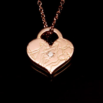 janji tokyo ハートネックレス　Heart necklace 赤西 ダイヤモンド＆誕生石 ハートシルバーネックレス flame of heart
